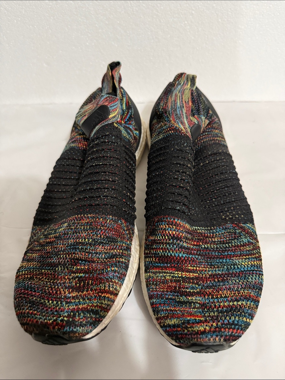 Adidas Slip-On Knit Mens Sneakers in Multi-Color and Black